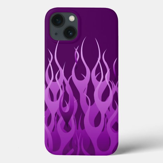 Coole Lila Racing Flames Stilvoll Case-Mate iPhone Hülle (Rückseite)