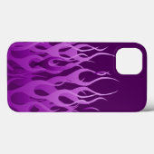 Coole Lila Racing Flames Stilvoll Case-Mate iPhone Hülle (Rückseite (Horizontal))
