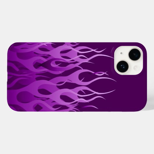 Coole Lila Racing-Flammen Case-Mate iPhone Hülle (Rückseite (Horizontal))