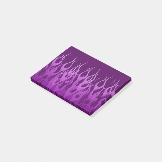 Coole Lila Racing-Flammen Grafik Post-it Klebezettel (angewinkelt)