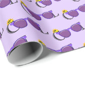 COOLE lila Sonnenbrille mit Sonnenbrille Geschenkpapier (Rolleneckpunkt)