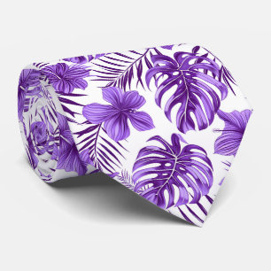 Coole lila tropische Blüte Krawatte
