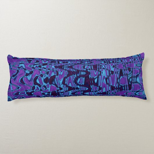 Coole Lila und blaue Abstrakte Gefärbte Krawatte R Seitenschläferkissen (Rückseite)