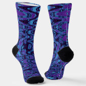 Coole Lila und blaue Abstrakte Gefärbte Krawatte R Socken (Gewinkelt)