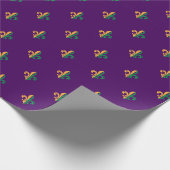 Coole Lilie Mardi Gras Geschenkpapier (Ecke)