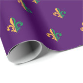 Coole Lilie Mardi Gras Geschenkpapier (Rolleneckpunkt)