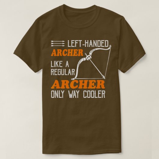 Coole Linkshänder-Bogenschießen T-Shirt (Design vorne)