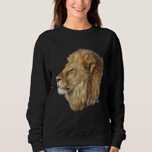 Coole Lion Art Felidae Wildcat Tierwelt Sweatshirt (Vorderseite)