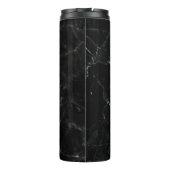 Coole Lion Black Marble Hintergrund Ihr Name  Thermosbecher (Rückseite)