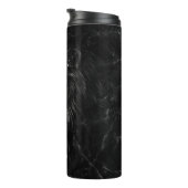 Coole Lion Black Marble Hintergrund Ihr Name  Thermosbecher (Nach rechts gedreht)