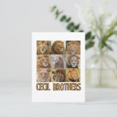 coole Lion-Designs Postkarte (Stehend Vorderseite)