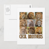 coole Lion-Designs Postkarte (Vorne/Hinten)