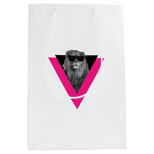 Coole Lion Gift Bag Mittlere Geschenktüte (Vorderseite)