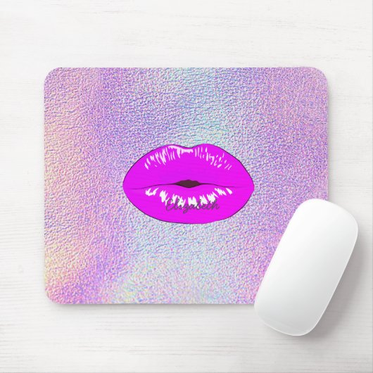 Coole Lippen, holografisch Mousepad (Mit Mouse)