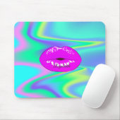 Coole Lippen, holografischer Regenbogen Mousepad (Mit Mouse)