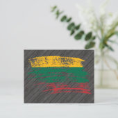Coole litauische Flaggengestaltung Postkarte (Stehend Vorderseite)
