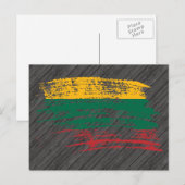 Coole litauische Flaggengestaltung Postkarte (Vorne/Hinten)