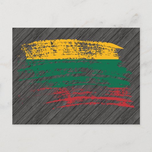 Coole litauische Flaggengestaltung Postkarte (Vorderseite)