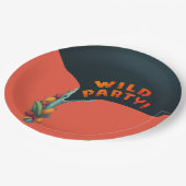 Coole Lizard Crocodile Tropical Birthday Party Pappteller (Schrägansicht)