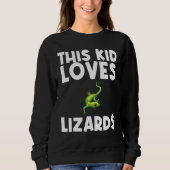 Coole Lizard für Junge Mädchen Gecko Green Reptile Sweatshirt (Vorderseite)