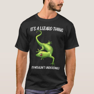 Coole Lizard für Männer Gecko Green Reptile Anim T-Shirt