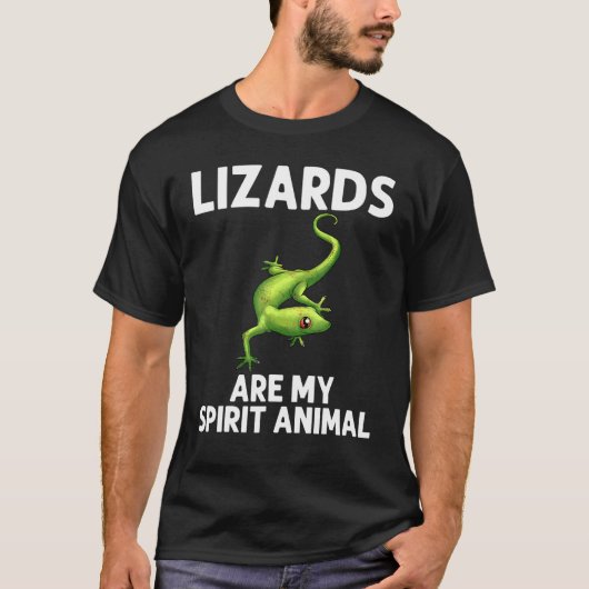 Coole Lizard für Männer Gecko Green Reptile Anim T-Shirt (Vorderseite)