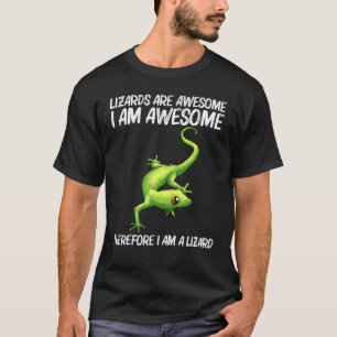 Coole Lizard für Männer Gecko Green Reptile Anim T-Shirt