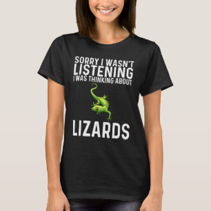 Coole Lizard für Männer Gecko Green Reptile Anim T-Shirt