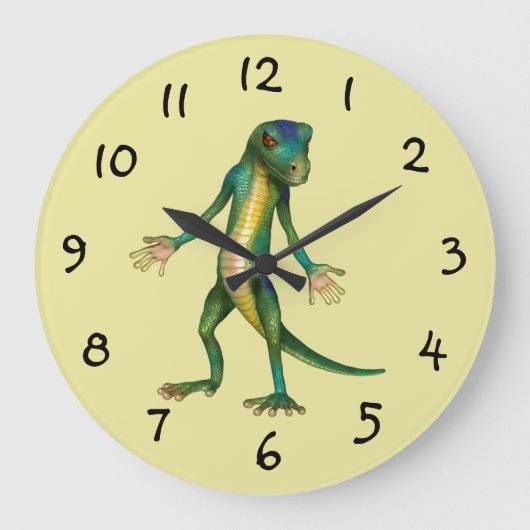 Coole Lizard-Wall-Uhr Große Wanduhr (Vorderseite)
