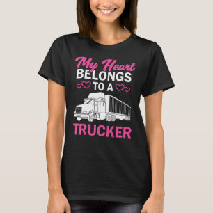 Coole LKWs Ehefrau Geschenk für Frauen LKW-Fahrer T-Shirt