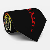 coole lodernde Schädel Krawatte (Gerollt)
