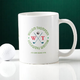 Coole Logo Monogram für einen Golfspieler-Klassike Kaffeetasse