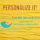 Coole Logo-Rücksendeadresse für Pacific Moon Hotel Permastempel