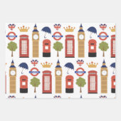 coole Londoner Muster-Party-Wrapping-Papierblätter Geschenkpapier Set (Vorderseite 2)