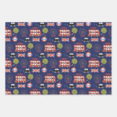 coole Londoner Muster-Party-Wrapping-Papierblätter Geschenkpapier Set (Vorderseite 3)