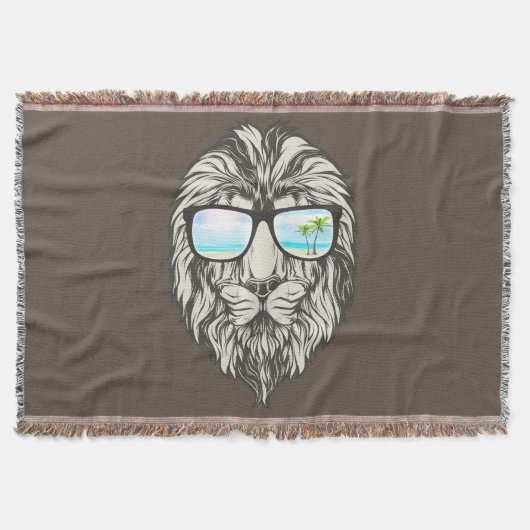 Coole Löwe mit Sommersonnenbrille Keuchblanket Decke (Vorderseite)