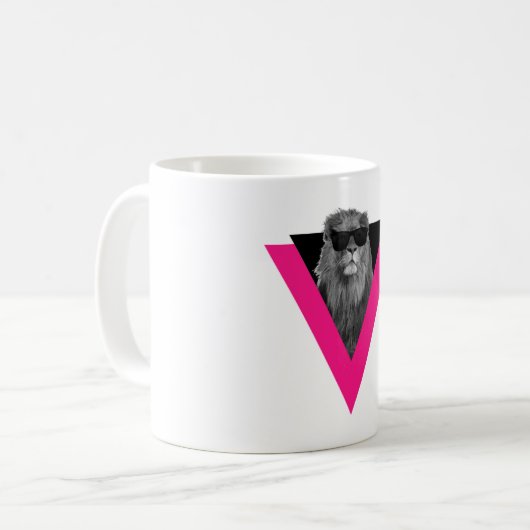 Coole Löwe-Tasse Kaffeetasse (Vorderseite Links)