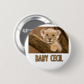 coole Löweentwürfe Button (Vorne & Hinten)