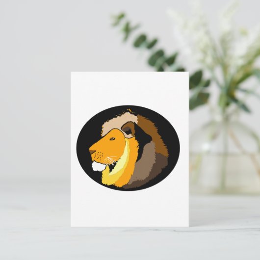 coole Löwen-Kopfkunstgeschenke und Zubehör Postkarte (Stehend Vorderseite)