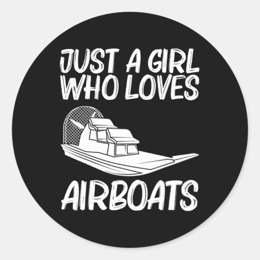 Coole Luftboot-Geschenke Für Mädchen Mama Luftboot Runder Aufkleber (Vorderseite)