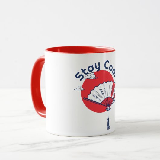 Coole Lüfterabbildung bleibe | Benutzerdefinierter Tasse (Vorderseite Links)