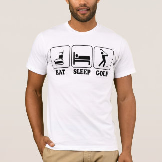 Coole lustige essen Schlaf-Golf-kundenspezifisches T-Shirt