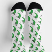Coole lustige Nervenkitzel-Raupe mit Brillenmuster Socken (Oben)