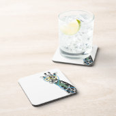 Coole lustige trendy Giraffe mit Brille, Ohrhörern Untersetzer (Rechte Seite)