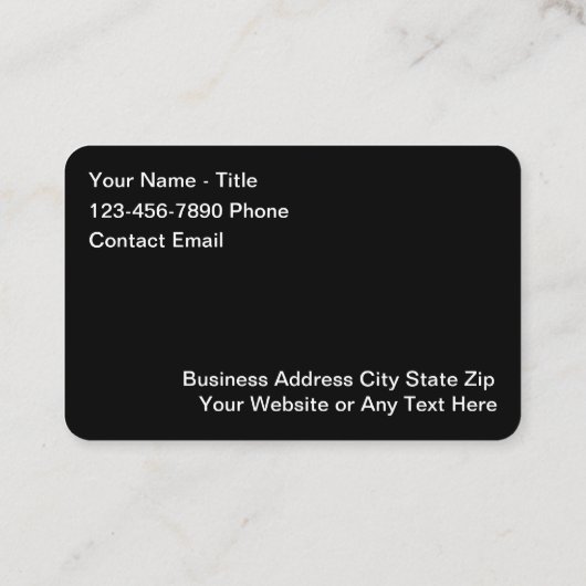 Coole Luxus-Car-Service-Visitenkarten Visitenkarte (Rückseite)