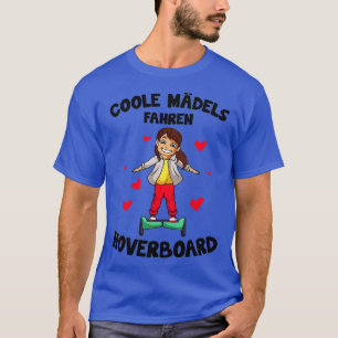 Coole Mädchen auf Hoverboard-Kindermädchen T-Shirt