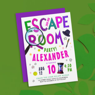 Coole Mädchen Escape Room Lila Rosa Typografie Was Einladung