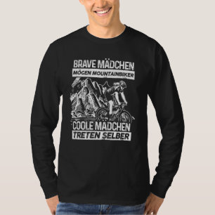 Coole Mädchen Kick sich selbst - Mountainbike Mtb T-Shirt