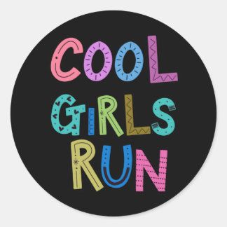 Coole Mädchen laufen Runners, die Lover Womens Kid Runder Aufkleber