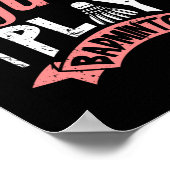 Coole Mädchen spielen Badminton Funny Badminton Poster (Ecke)